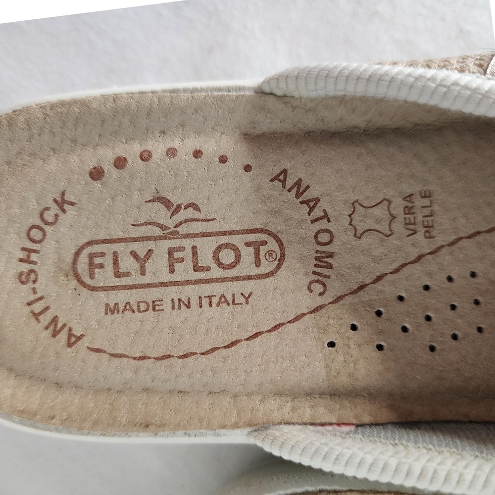 Fly Flot Tan Mesh Anatomic Anti-Shock Slide Sandals Womens 39 / 8.5 - Picture 4 of 5